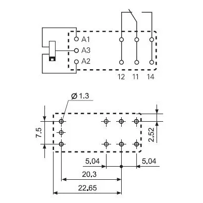 416160054016 | Миниатюрное реле, серия 41, 5В DC бистаб., 16А, 1CO, Finder