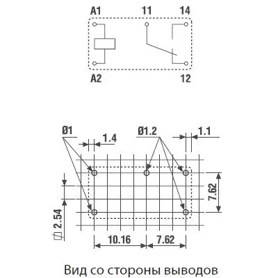 322170124000 | Субминиатюрное реле,серия 32, 12В DC, 6А, 1CO, Finder