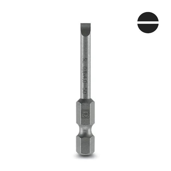 PC1212571 | Отверточный бит со шлицем SF-BIT-SL 0,8X4,0-50, (уп-5шт.), Phoenix Contact