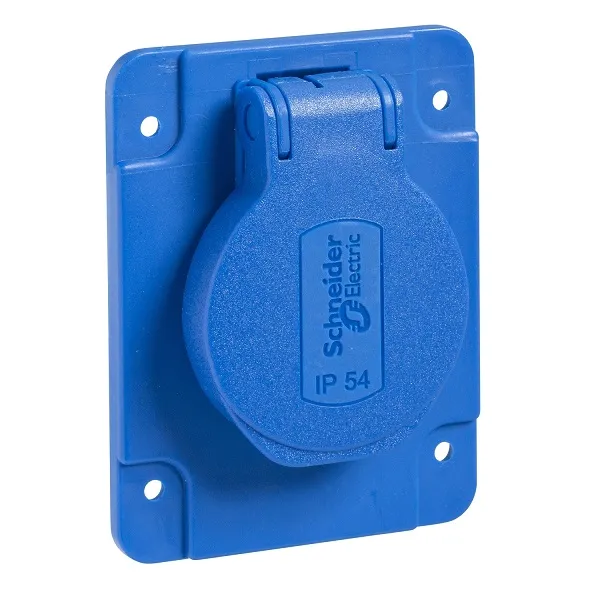 PKS62B | Бытовая розетка 65х85мм, винтовое присоединение, 16А, 2P+E, IP54, 220В, Schneider Electric