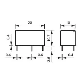 302270050010 | Субминиатюрное двухрядное реле,серия 30, 5В DC, 2А, 2CO, Finder