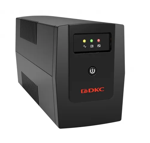 dkcINFOLCD1200I | Линейно-интерактивный ИБП ДКС серии Info LCD, 1200 ВА/720 Вт, 1/1, 4xIEC C13, USB + RJ45, LCD, 2x7Aч, DKC