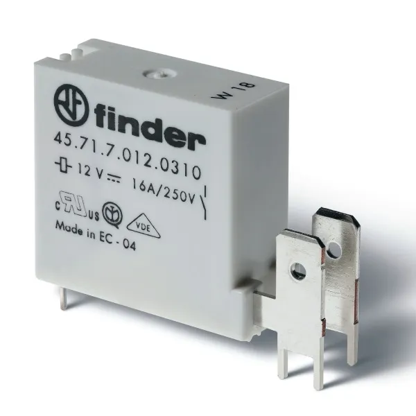 457170240410 | Миниатюрное реле, серия 45, 24В DC чувств., 16А, 1NC, Finder