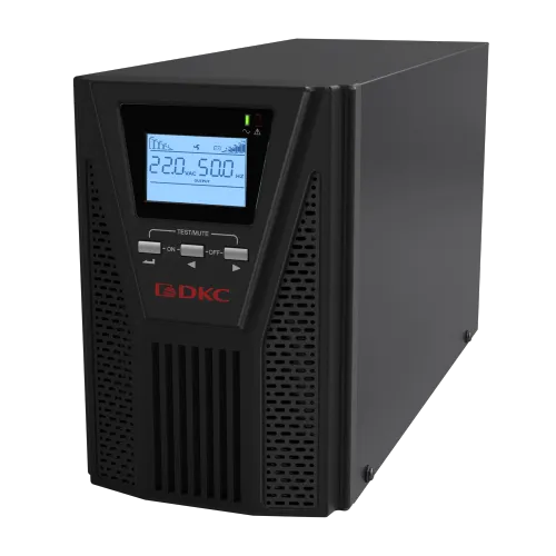 dkcSMALLT2A10S | Онлайн ИБП Small Tower, 2000 ВА/1800 Вт, 1/1, 4xSchuko, EPO, USB, RS-232, RJ45, з/у 1А, 6x7Ач, DKC