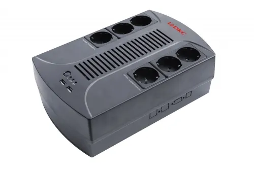 dkcINFOPDU800 | Линейно-интерактивный ИБП Info PDU, 800 ВА/480 Вт, 1/1, 6xSchuko, USB (2), USB + RJ11, 1x8Aч, DKC