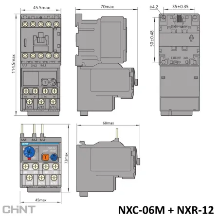 837092 | Тепловое реле NXR-12 0.1-0.16А, Chint