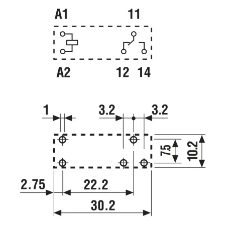 434170122001 | Миниатюрное реле, серия 43, 12В DC чувств., 10А, 1CO, Finder