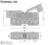 1030116 | Силовой клеммник на DIN-рейку 240 мм², болт M12, серый, Onka