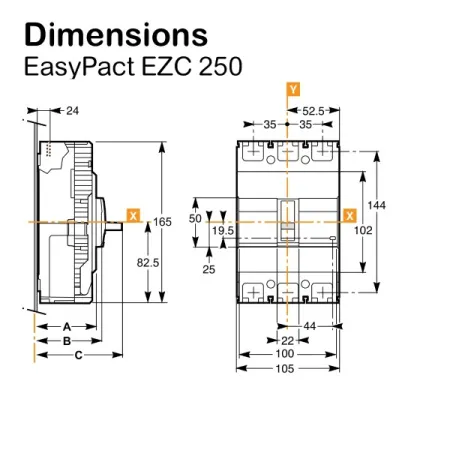 EZC250F3160 | Автоматический выключатель EZC250F TM-D 3P3d 160А 18кА, Schneider Electric