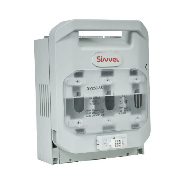 SV250-3S | Горизонтальный ПВР, 250 A, NH1, 3P, монтаж на плату, Sinvel 