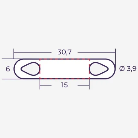 el523215060 | Маркер продеваемый PM-2-15x6 W белый (рул. 2500 шт.), Elegir