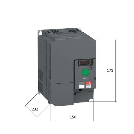 ATV310HU75N4E | Преобразователь частоты, серия ATV310, 7,5 кВт, 17 А, перегрузка 150 %, 380 В, Schneider Electric