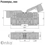 1030088 | Силовой клеммник на DIN-рейку 150 мм², болт M12, серый, Onka