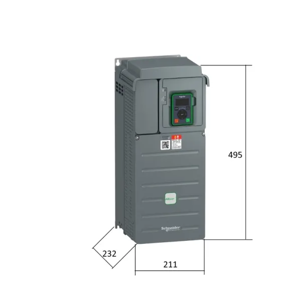ATV610D18N4 | Преобразователь частоты, серия ATV610, 15/18,5 кВт, 31,7/39,2 А, перегрузка 150/110 %, 380 В, Schneider Electric