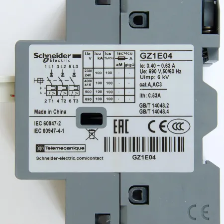 Автоматический выключатель, серия EasyPact TVS, 0,40…0,63А, Schneider Electric, GZ1E04