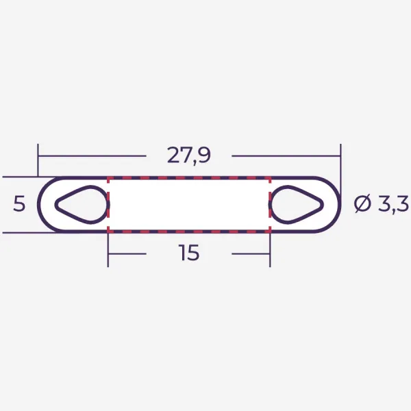 el523115050 | Маркер продеваемый PM-1-15x5 W белый (рул. 2700 шт.), Elegir