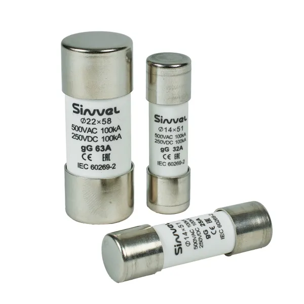 SV2258-40 | Плавкая вставка 40 А, gG, 22х58 мм, 500 В АС/ 250 B DC, Sinvel 