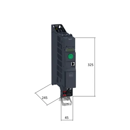 ATV320U07M2B | Преобразователь частоты, серия ATV320, 0,75 кВт, 4,8 А, перегрузка 150 %, 220 В, 1ф, Schneider Electric