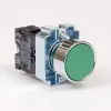 573956 | Кнопка NP2-BA31, зелёная, металл, 1НО, IP40, Chint
