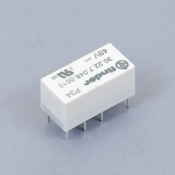 302270480010 | Субминиатюрное двухрядное реле,серия 30, 48В DC, 2А, 2CO, Finder