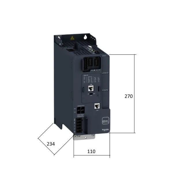 ATV340U55N4 | Преобразователь частоты, серия ATV340, 5,5 кВт, 12,7 А, перегрузка 150%, 380B, Schneider Electric
