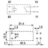 457170121310 | Миниатюрное реле, серия 45, 12В DC чувств., 16А, 1NO, Finder