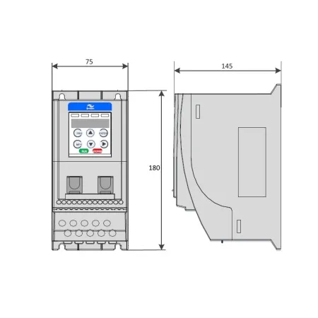 MD200S0.75B | Преобразователь частоты, серия MD200, 0,75 кВт, 4,6 А, перегрузка 150%, 220B, Inovance