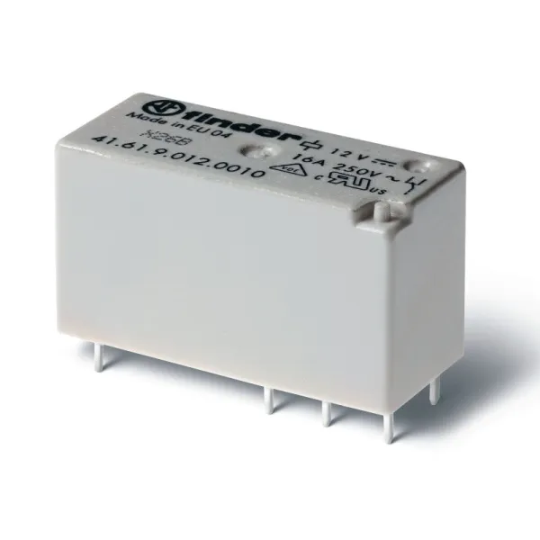 416190120011 | Миниатюрное низкопрофильное реле, серия 41, 12В DC, 16А, 1CO, Finder