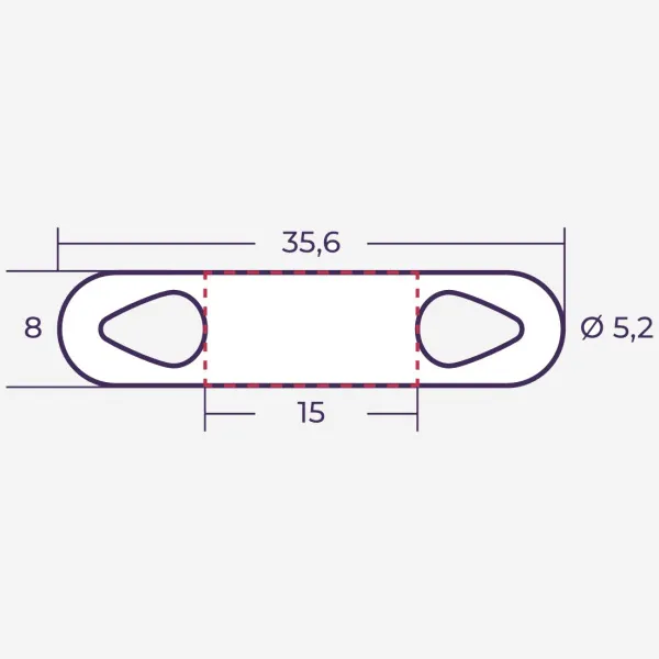 el523315080 | Маркер продеваемый PM-3-15x8 W белый (рул. 2100 шт.), Elegir