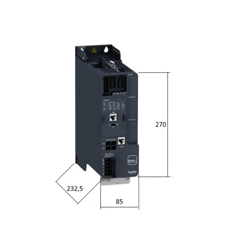 ATV340U40N4 | Преобразователь частоты, серия ATV340, 4 кВт, 9,3 А, перегрузка 150%, 380B, Schneider Electric