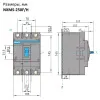 264754 | Автоматический выключатель NXMS-250F/3P 200А 36кА с электронным расцепителем, Chint
