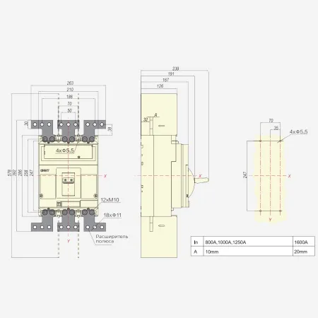 ch323374 | Выключатель-разъединитель NM8NSD-1600 AC 1600 3P, МП 230AC, Chint