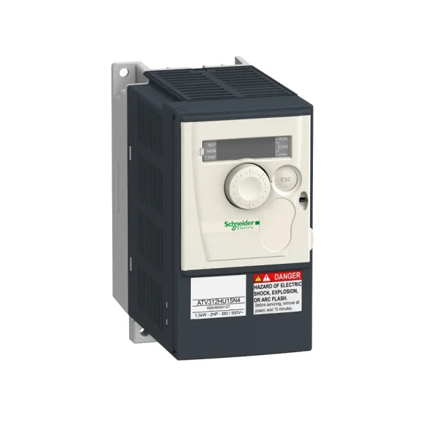 ATV312HU15N4 | Преобразователь частоты, серия ATV312, 1,5 кВт, 4,1 А, перегрузка 150%, 380B, Schneider Electric