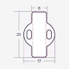 el523925080 | Маркер под каб. стяжку PMX-25x8 W белый (рул. 900 шт.), Elegir