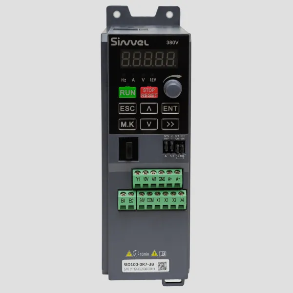SID100-0R7-3B | Преобразователь частоты SID100, 0,75кВт - 150%, 3ф 380В, тормозной модуль, Sinvel