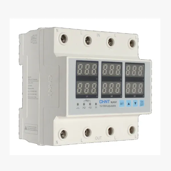 ch508571 | Реле контроля напряжения и тока NJVA1-100 3P+N 100А, нагрузка снизу, Chint