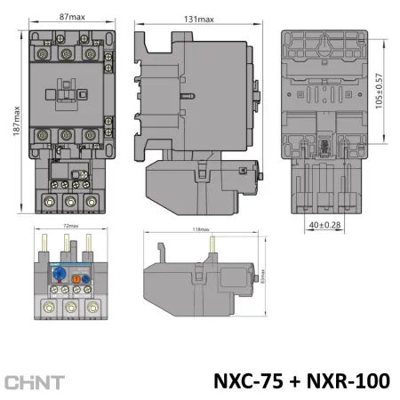 837129 | Тепловое реле NXR-100 80А-100А, Chint