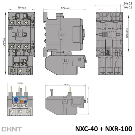 837129 | Тепловое реле NXR-100 80А-100А, Chint