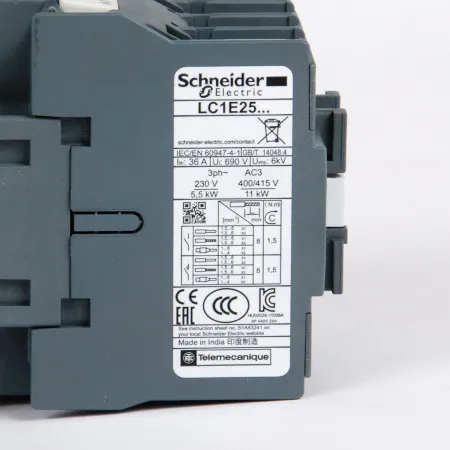 LC1E2510M5 | Контактор, серия EasyPact TVS, 3P, 25А, 1НО, управление 220В AC, Schneider Electric