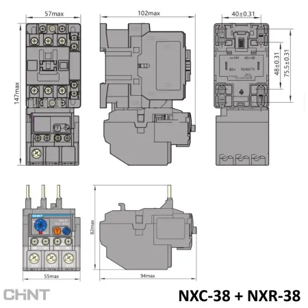 837121 | Тепловое реле NXR-38 30А-38А, Chint