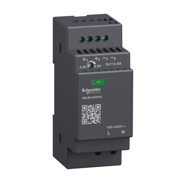 Модульный блок питания Modicon 5DC, 3,6A, 18Вт, Schneider Electric, ABLM1A05036