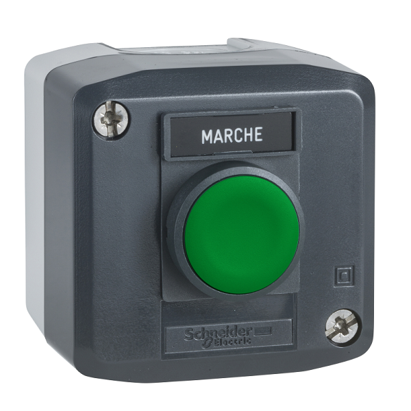 XALD104 | Кнопочный пост, 1 кнопка "Marche" с возвратом, маркировка на кнопке, 1 НО, Schneider Electric