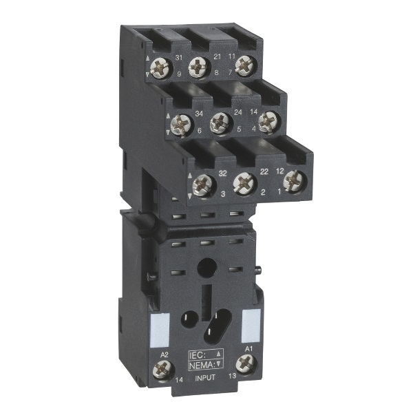 RXZE2S111M | Колодка с винтовыми зажимами для реле RXM, 3СО, 10А, Schneider Electric