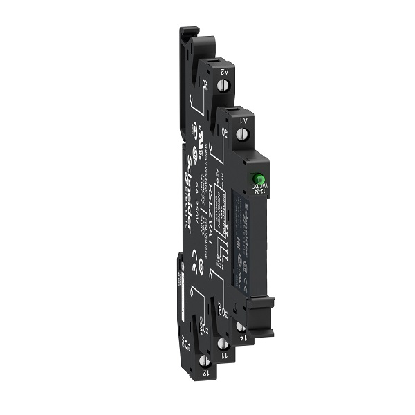 RSL1PVBU | Реле с колодкой в сборе, серия RSL, 24В AC/DC, 6А, 1CO, светодиод, Schneider Electric