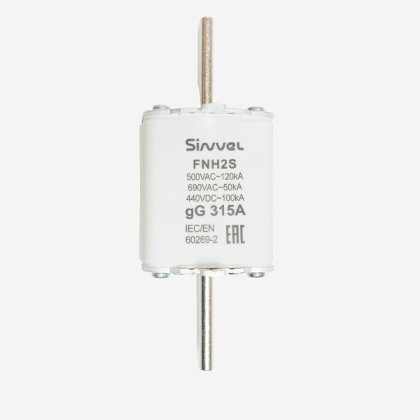 FNH2S-315 | Предохранитель 315 A, габарит 2, gG, 500 B AC/ 440 B DC, боёк, Sinvel 