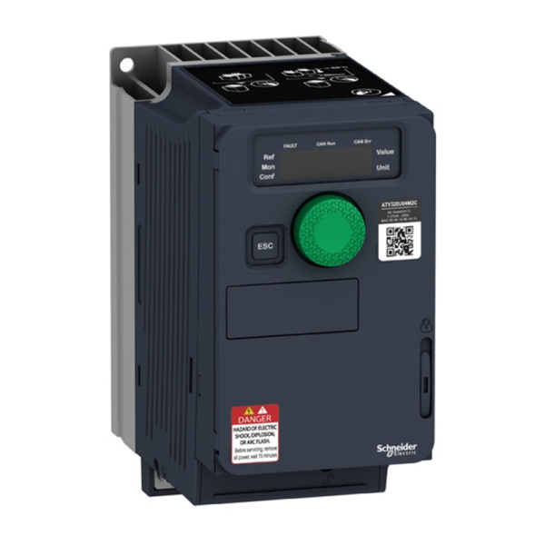 ATV320U06N4C | Преобразователь частоты, серия ATV320, 0,55 кВт, 1,9 А, перегрузка 150%, 380B, Schneider Electric