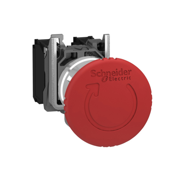 XB4BS8445 | Аварийная кнопка возврат поворотом, красная, 1НО+1НЗ, Schneider Electric
