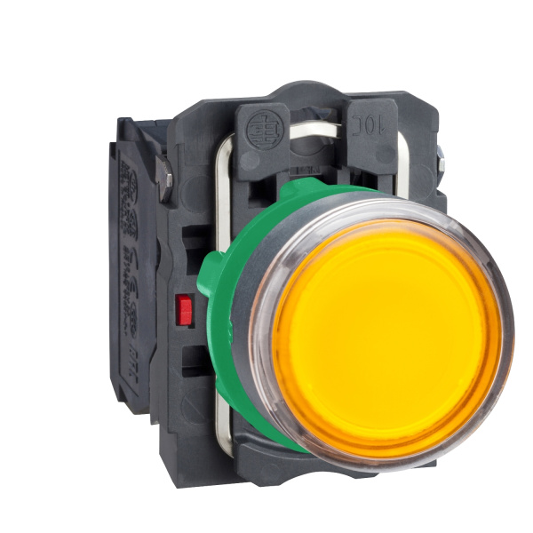 XB5AW35B5 | Кнопка с подсветкой 24В AC/DC с возвратом, оранжевая, 1НО+1НЗ, Schneider Electric