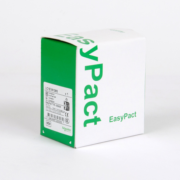 LC1E1810M5 | Контактор, серия EasyPact TVS, 3P, 18А, 1НО, управление 220В AC, Schneider Electric