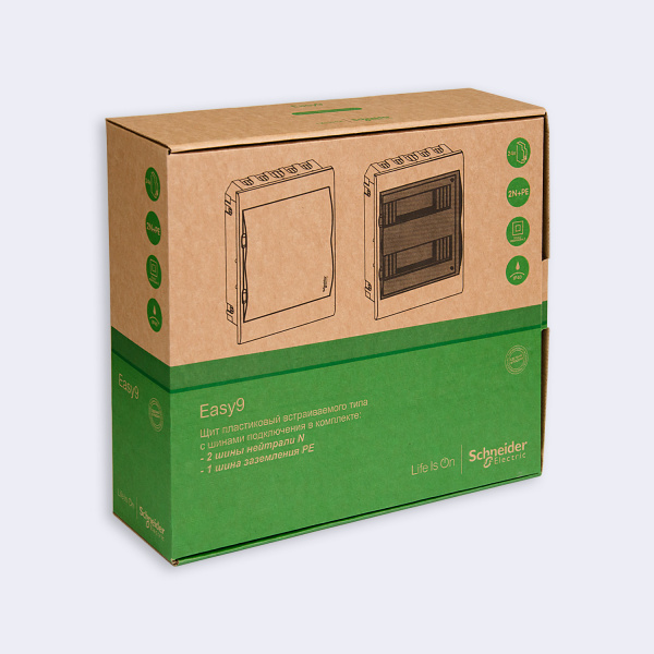 EZ9E212S2FRU | City9 Box корпус встраиваемый с проз. дв. 2ряд/24мод, Systeme Electric